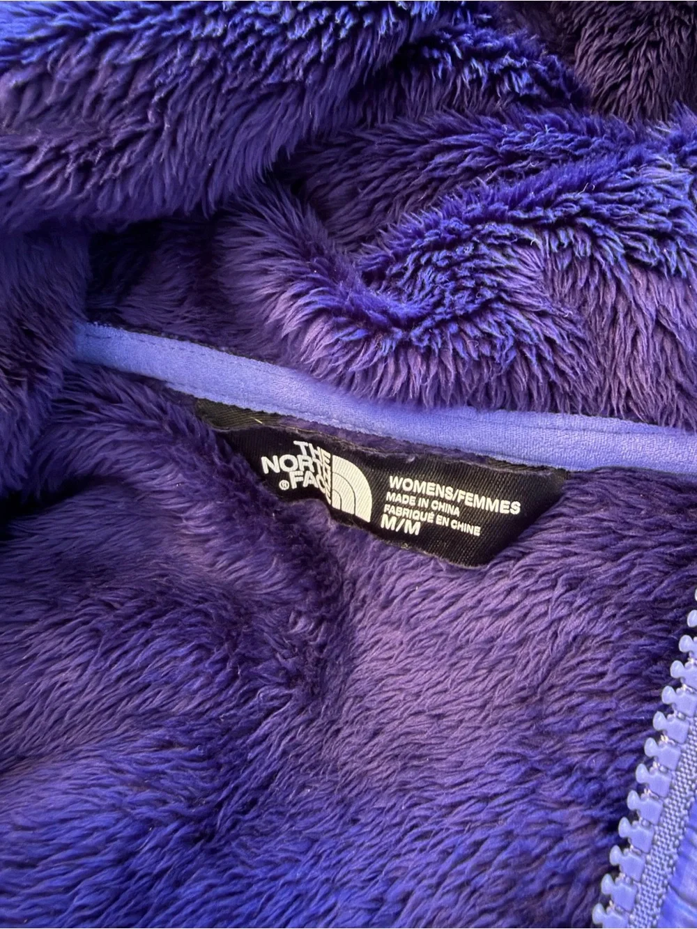 North Face zip up Vest in‎ purple with hood